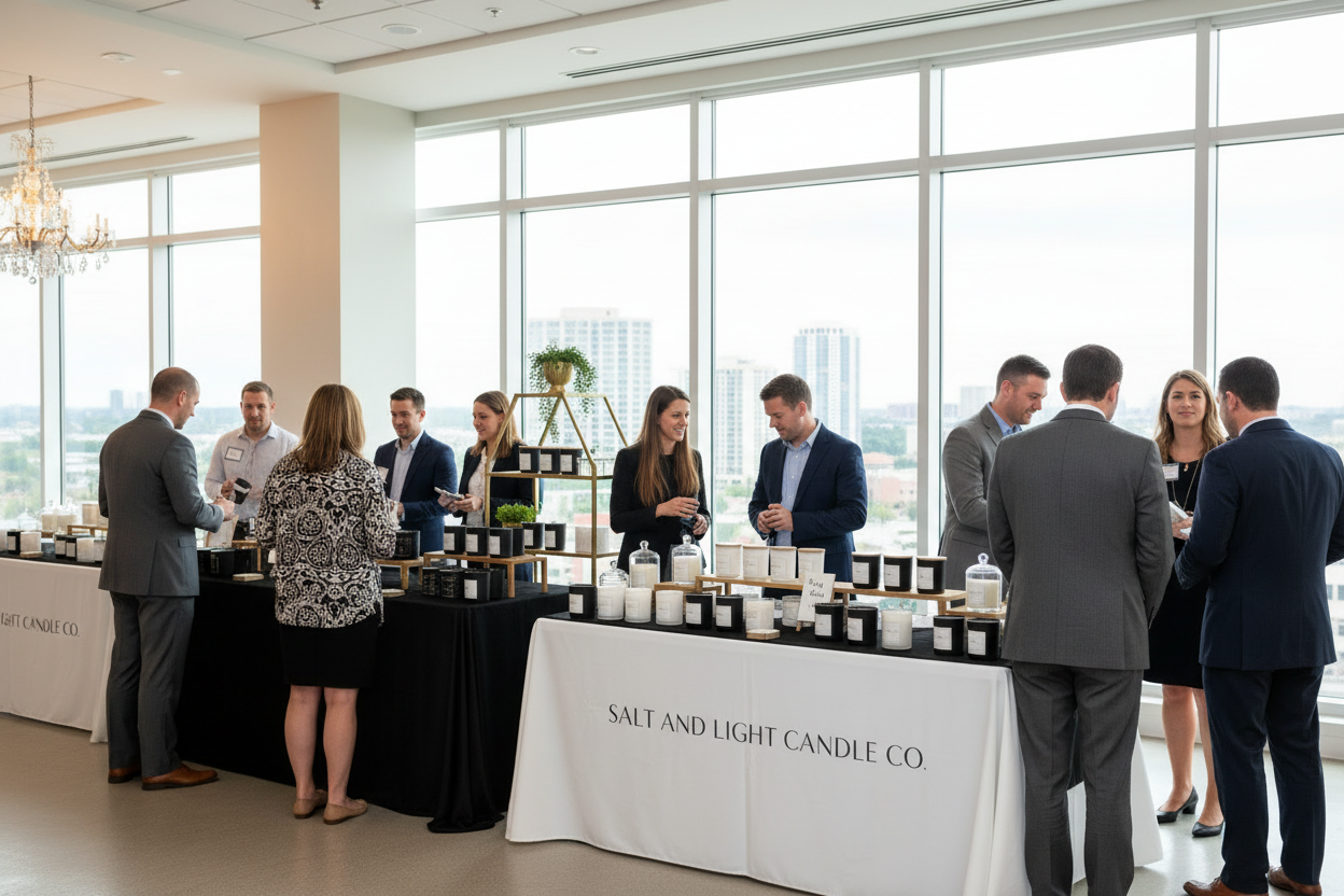 Professionals at Corporate Candle Bar